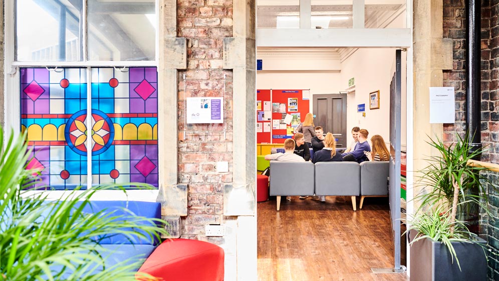 Our student common room offers an informal space for discussion about the subjects outside of lectures and seminars.
