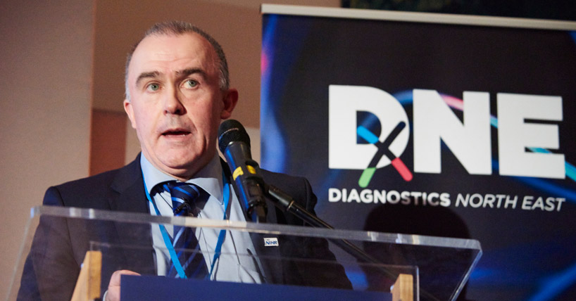 Professor John Simpson at the launch of Diagnostics North East