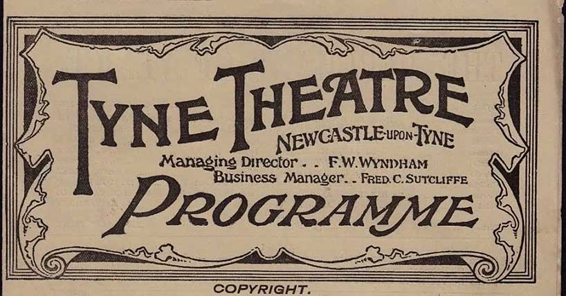 a cropped image of a Tyne Theatre and Opera House programme