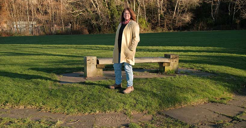 Dr Myra Geisen at Ballast Hills Burial Ground