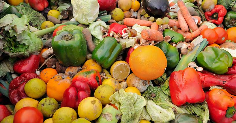 An image of waste fruit and vegetables