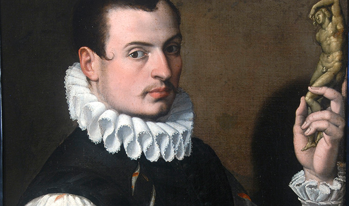 Detail from a painting by Bartolomeo Passarotti, in the Hatton Gallery collection