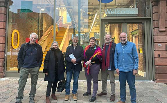 L-R: Tim White, Ann Warren, Nick Tyrrell, Dr Cat Button (Director of Planning and Urban Design), Ed Isaacs, and Paul Semple