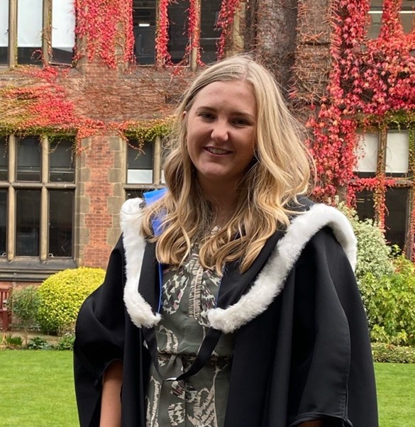 Ellie Howard in her graduation gown.