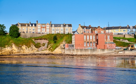 The Dove marine laboratory sits on the water