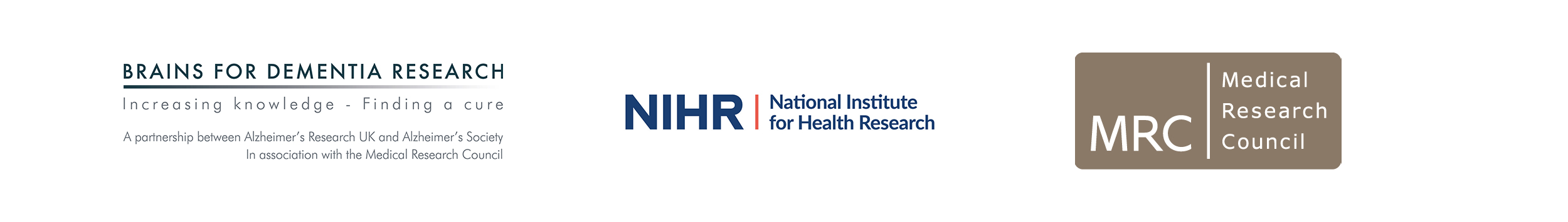 BDR, NIHR and MRC logos